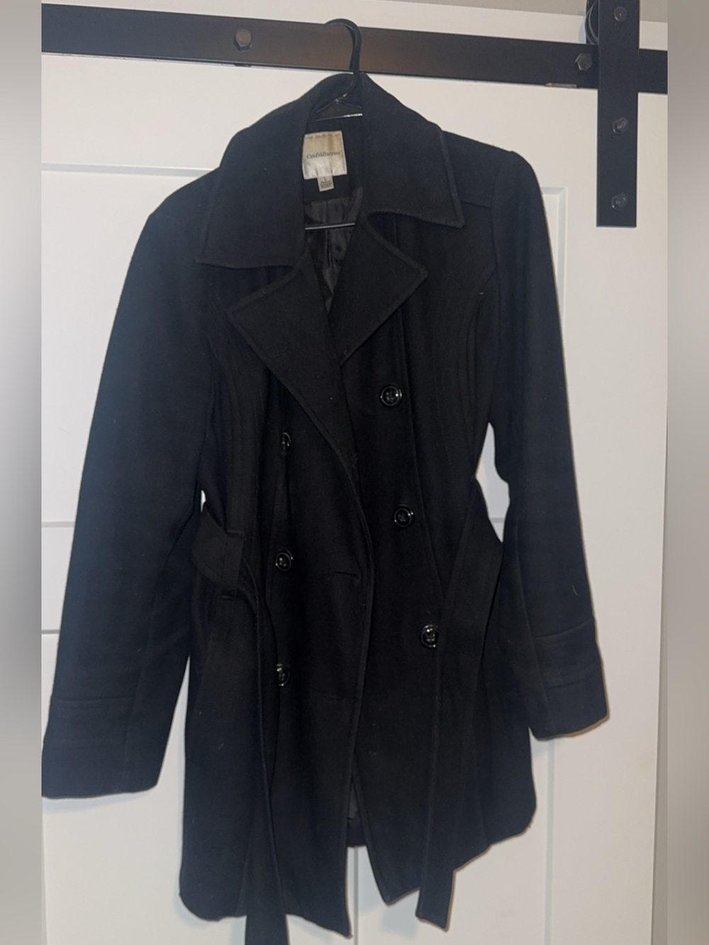 croft & barrow Black Double-Breasted Pea Coat